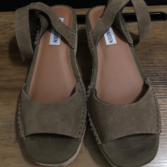 Steve Madden elody olive green open toe espadrille sandal - Picture 3 of 4